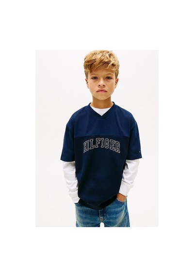 Tommy Hilfiger Erkek Çocuk Tişört Kb0kb10273 Mavi