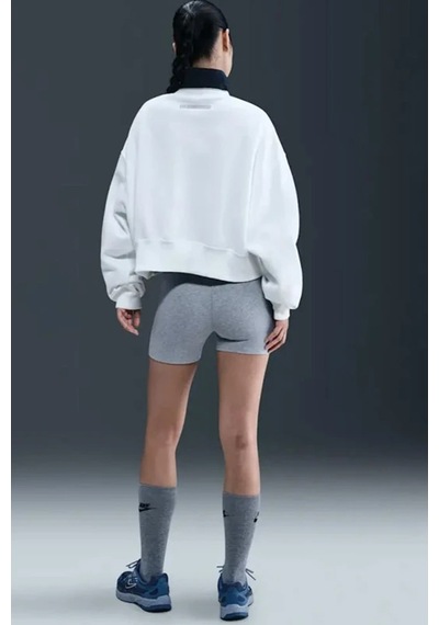 Nike Phoenix Fleece Crew Oversize Womens Sweatshirt Bol Kesim Bisiklet Yaka Kadın Sweatshirt Beyaz