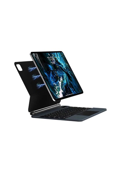 Apple Uyumlu iPad  Pro 11inç M4 2024 1/2/3/4.nesil Klavyeli Kılıf Magic Keyboard Touchpad Aydınlatmalı Klavye Kılıf