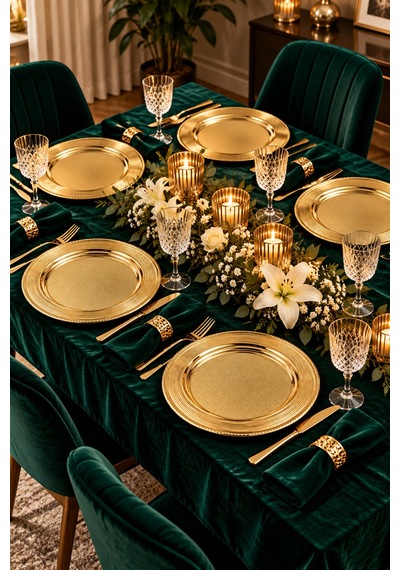 6'lı Gold Paslanmaz Çelik Supla Seti 33 Cm Amerikan Servis Ve Sunum Altlığı Altın - 941836501 Altın