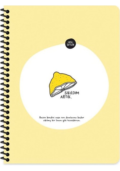 Keskin Color Sticker Defter Hisli Şeyler 16,5x22,5 80 Yp Çizgili Stickerli Defter Sıkıldım Artık Çok Renkli