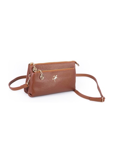 Nas Bag Kadın Çapraz Ve Clutch Çanta Bilek Ve Çapraz Askılı 24x15 Cm Taba Victoria