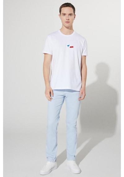 AC&Co / Altınyıldız Classics ERKEK MAVI 360 Derece Her Yöne Esneyen Slim Fit Dar Kesim Pamuklu Rahat Pantolon Mavi