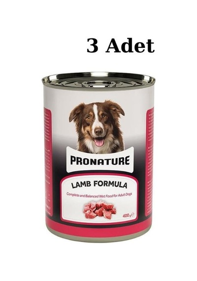 Pronature Kuzu Etli Yetişkin Köpek Konservesi 3 x 400 G