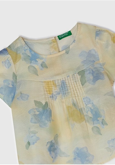 United Colors Of Benetton Benetton Kız Bebek Batik Bluz Sarı