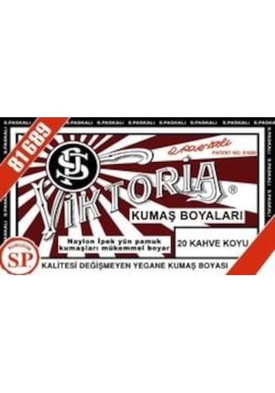 20 Koyu Kahve Renk Kumaş Boyası Viktoria