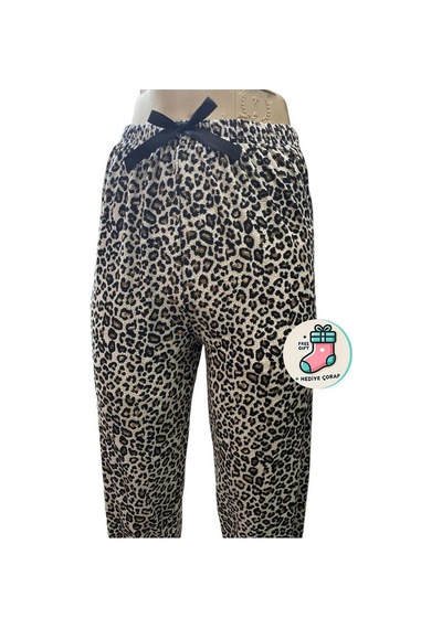 Lüx Unisex Mikro Süet Cepsiz Pijama Altı Tek Alt S9 - Çorap Hediy Kahverengi