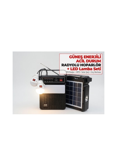 Doğa Güneş Enerjili Radyolu Fonksiyonel Işıklar Fm Bluetooth Sd Kart Usb Solar Lamba