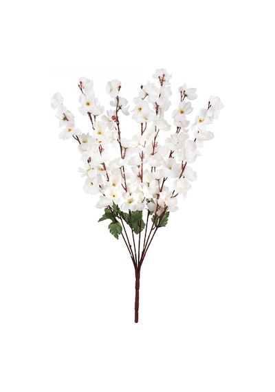 Nettenevime Yapay Çiçek Bahardalı Japon Kiraz Çiçeği 7 Dallı 57 CM Beyaz