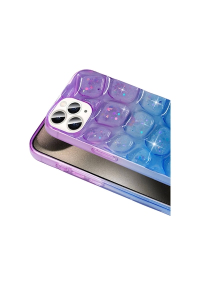Apple Uyumlu iPhone 15 Pro Kılıf Simli 3d Desenli Zore Hacar Kapak Beyaz