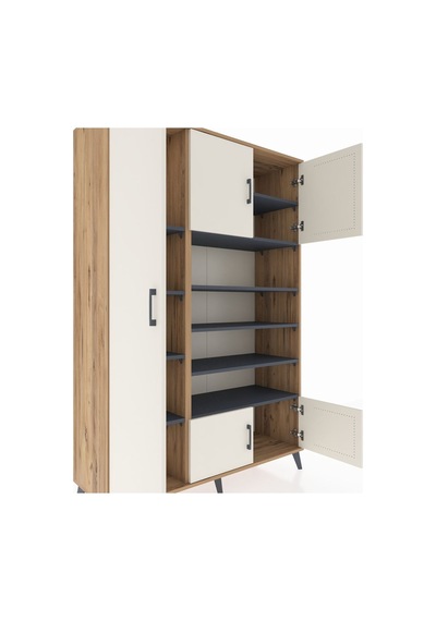 Hyperion Dolap 10 Raflı 5 Kapaklı 132x44x195 Çam-aytaşı/antrasit Çam Hyperion Dolap 10 Raflı 5 Kapaklı 132x44x195 Çam-aytaşı/antrasit Çam