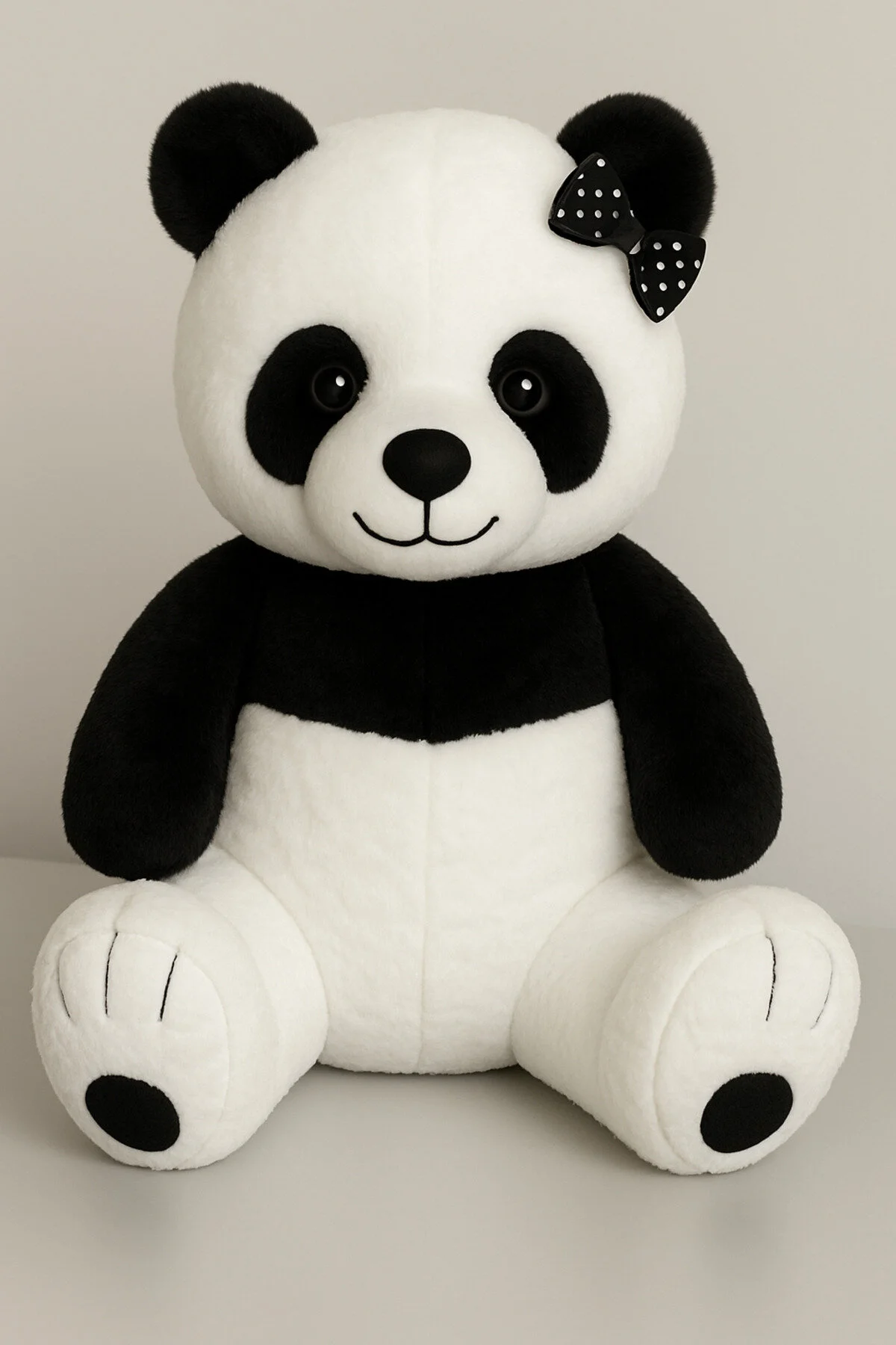 Panda Siyah 90 Cm Dev Boy Beyaz - Gri - Siyah