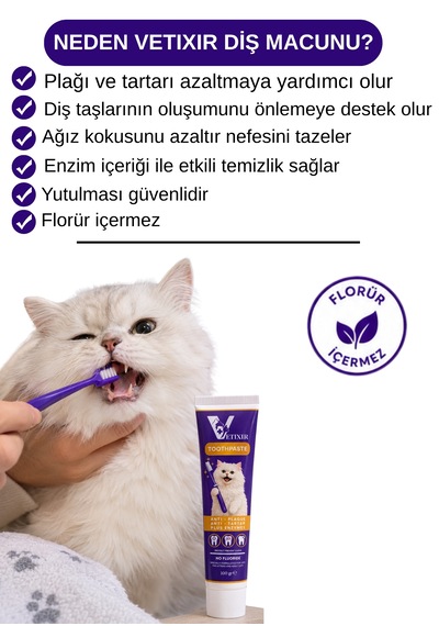 Anti Tartar Kedi Diş Macunu Jel 100 Gr + Silikon Parmak Diş Fırçası