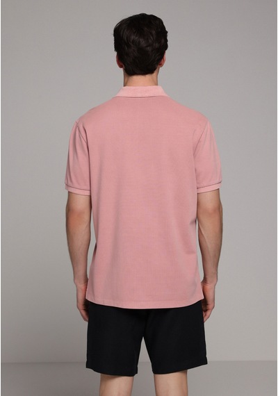 Colin's Colins Regular Fit Polo Yaka Düz Erkek Pembe Kısa Kol Tişört Cl1080995 Q1.v1 Dup