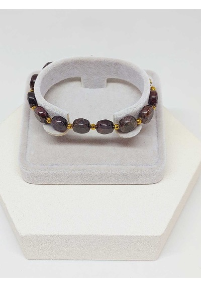 Lal Garnet Granat Taşı Tasarım Bileklik 51544 Çok Renkli