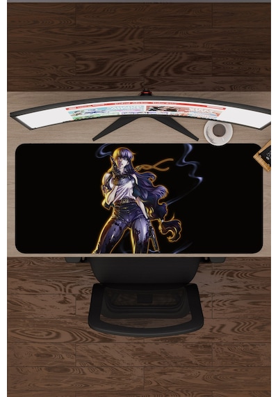 Black Lagoon Kaymaz Dikişli Kauçuk Oyuncu Mousepad V5 - 90x40 Xxl Gaming Mouse Pad Fare Altlığı