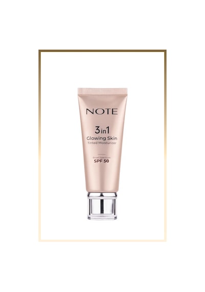Note Cosmetique 3 in 1 Glowing Skin Tinted Moisturizer 50 SPF Işıltılı Aydınlatıcı Krem