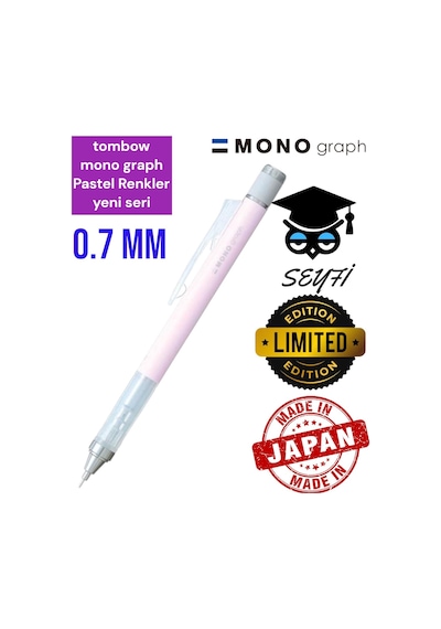 Mono Graph Pastel Renk Uçlu Kalem 0.7 Mm Yeni Ürün Tombow Pembe