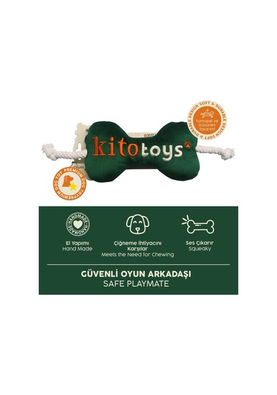 Kito Toys Kemik Peluş Köpek Oyuncağı