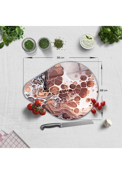 Decorita Cam Kesme Tahtası | Damla Serisi - 6 | 28cm x 36cm