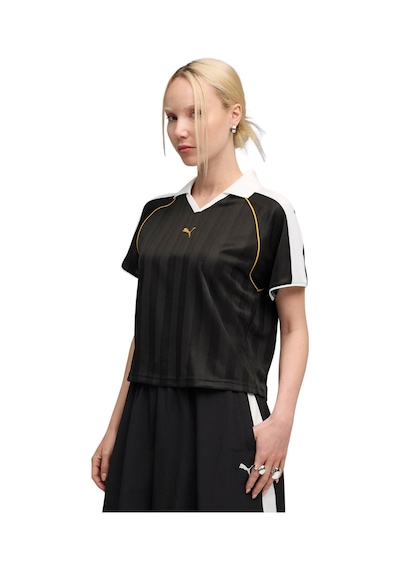 632157-01 Puma T7 Relaxed Football Jersey Kadın T-shirt Siyah 632157-01 SIYAH