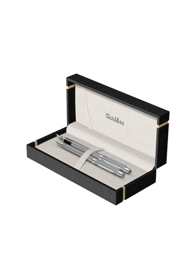 Scrikss İkili Set Dolma Kalem - Tükenmez Kalem Venus 722W Balıksı