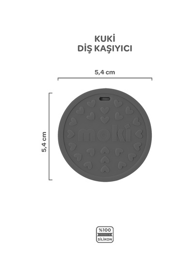Silikon Diş Kaşıyıcı Kuki Platinium Gri Platinium Gri
