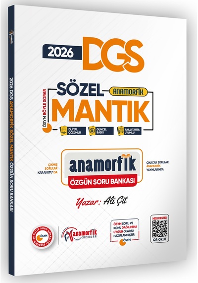 2026 DGS Anamorfik Sözel Mantık Soru Bankası Yeni Müfredat Dijital Çözümlü