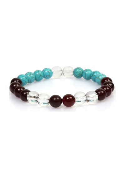 Mystic Energy Doğal Taş Nazar Unisex Tılsım Bilekliği Çok Renkli