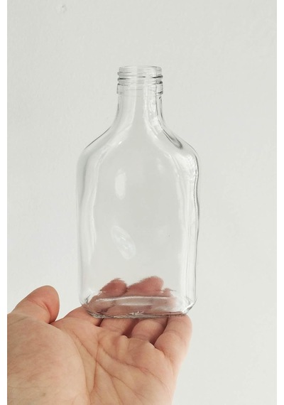 200 Cc Kapaklı Cold Brew Şişesi 200 Ml Yassı Soğuk Kahve Cam Şişe 6 Adet Siyah Plastik