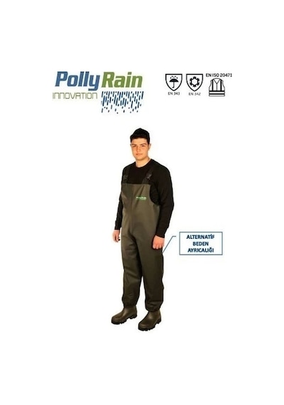 Pollyraın Pvc Bahçıvan Tulum Haki Renk Haki