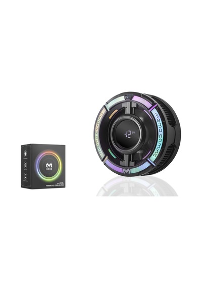 Hadron Cx15 Manyetik Telefon Soğutucu Fan 15w Rgb Dijital Ekranlı Siyah
