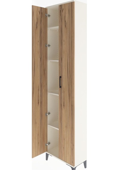 Arges Dolap 4 Raflı 2 Kapaklı 60x30x243 Aytaşı-çam Aytaşı