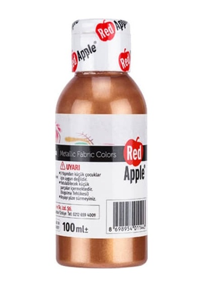 Red Apple Yaldız Kumaş Boyası 100 Ml Metalik Bakır