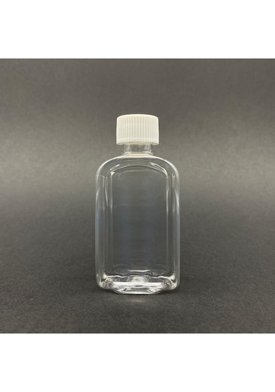 50 Cc Yassı Plastik Şişe - Beyaz Kapaklı- 50ml Kapaklı Pet Şişe-