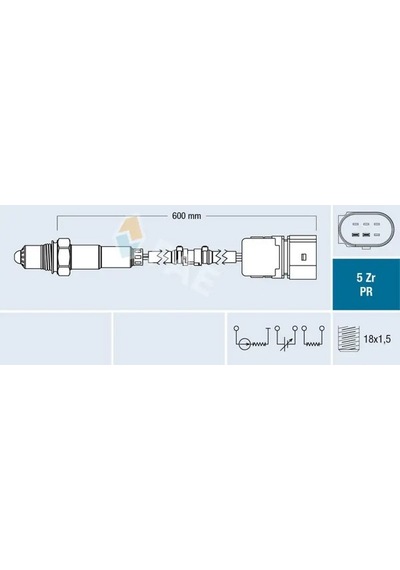 Vw Bora Oksijen Sensoru 1.6 2001-2005 Atn Aus Azd Bcb Fae 75042