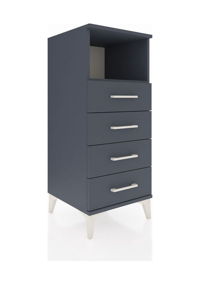 Hyperion Komodin Tek Raflı 4 Çekmeceli 44x44x106 Antrasit-ant... Antrasit