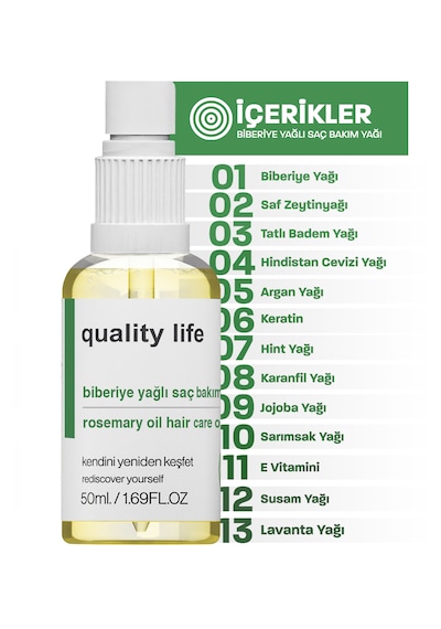 Quality Life Biberiye Saç Bakım Yağı 50 ML