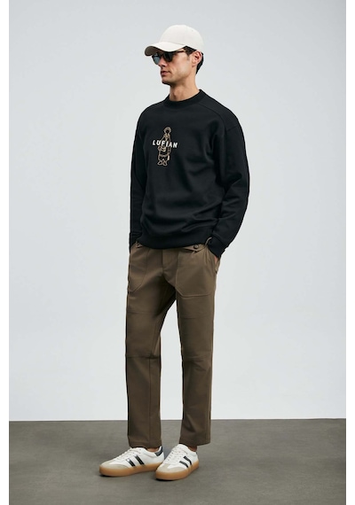 Lufian Simba Siyah Erkek Sweatshirt 112030175 Siyah
