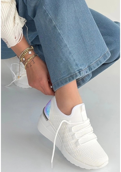 Naturalshoess Weor Bej Triko Bağcıklı Spor Ayakkabı