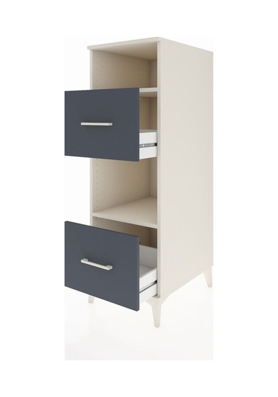 Kronos Dolap 2 Raflı 2 Çekmeceli 44x59x134 Aytaşı-antrasit Aytaşı