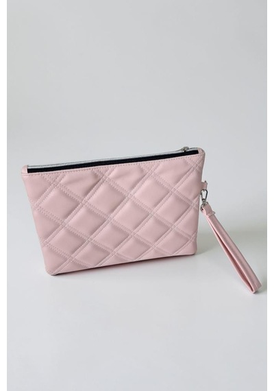 Estrella Paris Lavita Portföy & Clutch Çanta Çıkarılabilir Bileklik Askılı Pembe 25 X 19 Cm