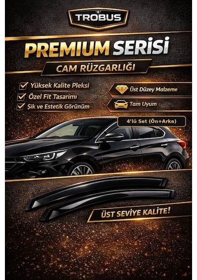 Mercedes W201 190 Serisi 1991 Siyah Cam Rüzgarlığı 4'lü