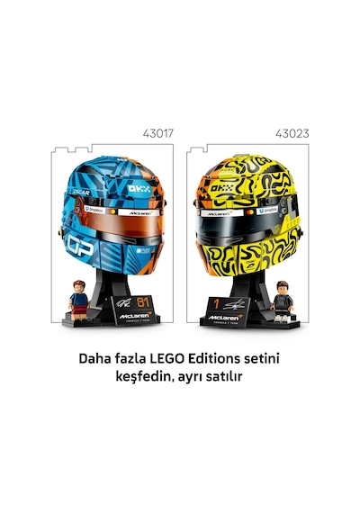 LEGO® Editions McLaren Mastercard F1® Team Lando Norris Kaskı 43023 - 14+ için Minifigür İçeren Oyuncak Yapım Seti (793 Parça)