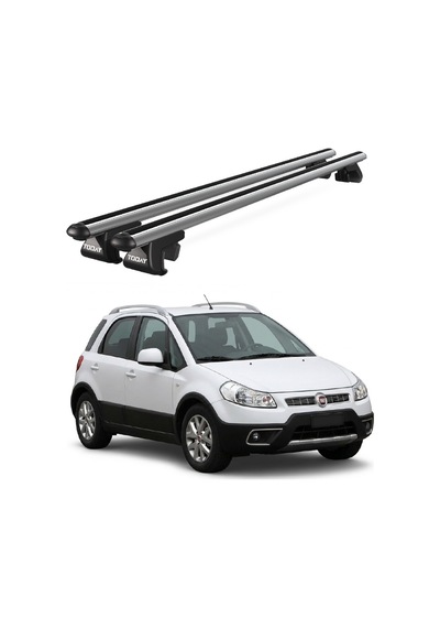 Venüs Fiat Sedici 2006-2014 Uyumlu Gri Ara Atkı Port Bagaj Tavan Barı