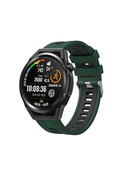 Galaxy Watch 42mm Krd-55 Uyumlu Zore Kordon-yeşil-siyah