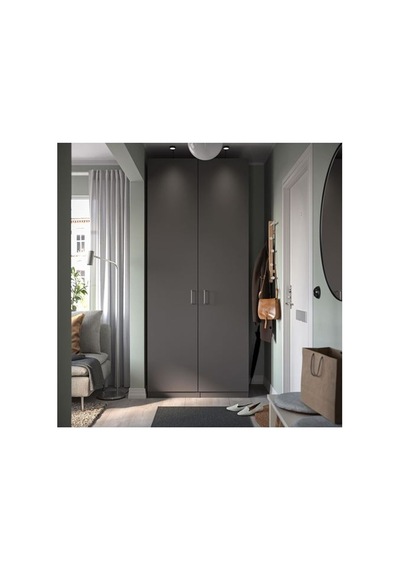 Ikea Forsand Gardırop Kapağı, Koyu Gri, 50x229 Cm, Menteşesiz