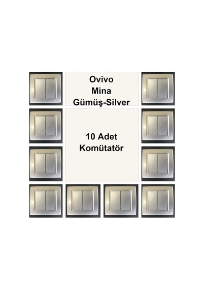 Ovivo Mina Gümüş-silver 10 Adet Komütatör