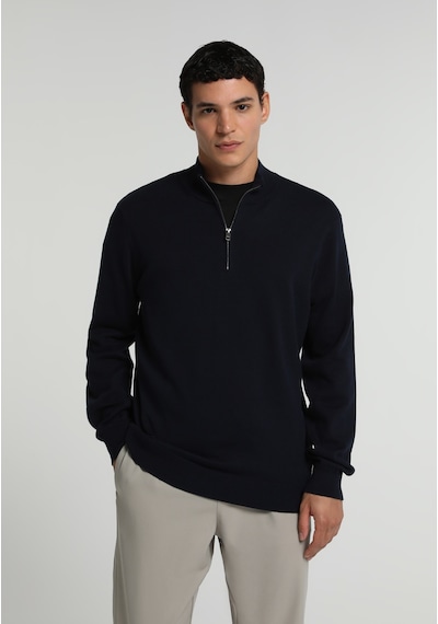 Colin's Colins Regular Fit Dik Yaka Düz Erkek Lacivert Kazak Cl1082275 Q1.v2 Nav