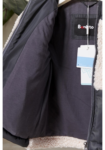 Benitto Kids Peluş Bebek Çocuk Mevsimlik Mont 51309 Gri